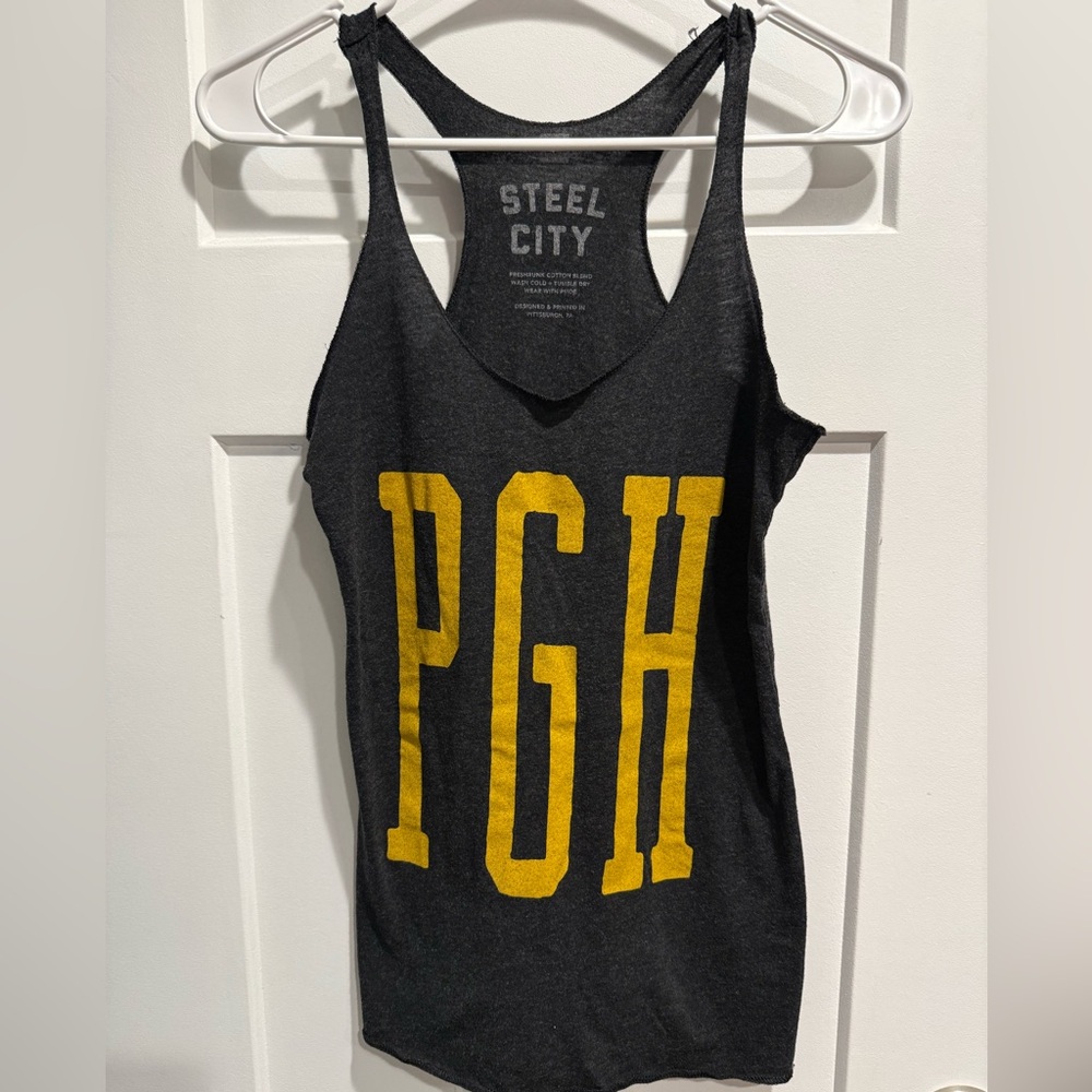 Steel City Black and Gold Tank Top
